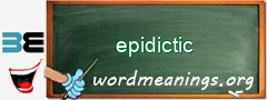 WordMeaning blackboard for epidictic
